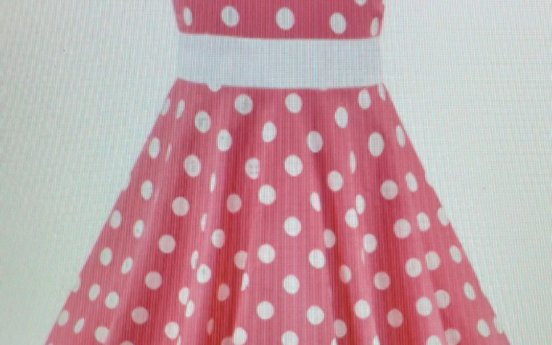 Robe fillette rose a pois