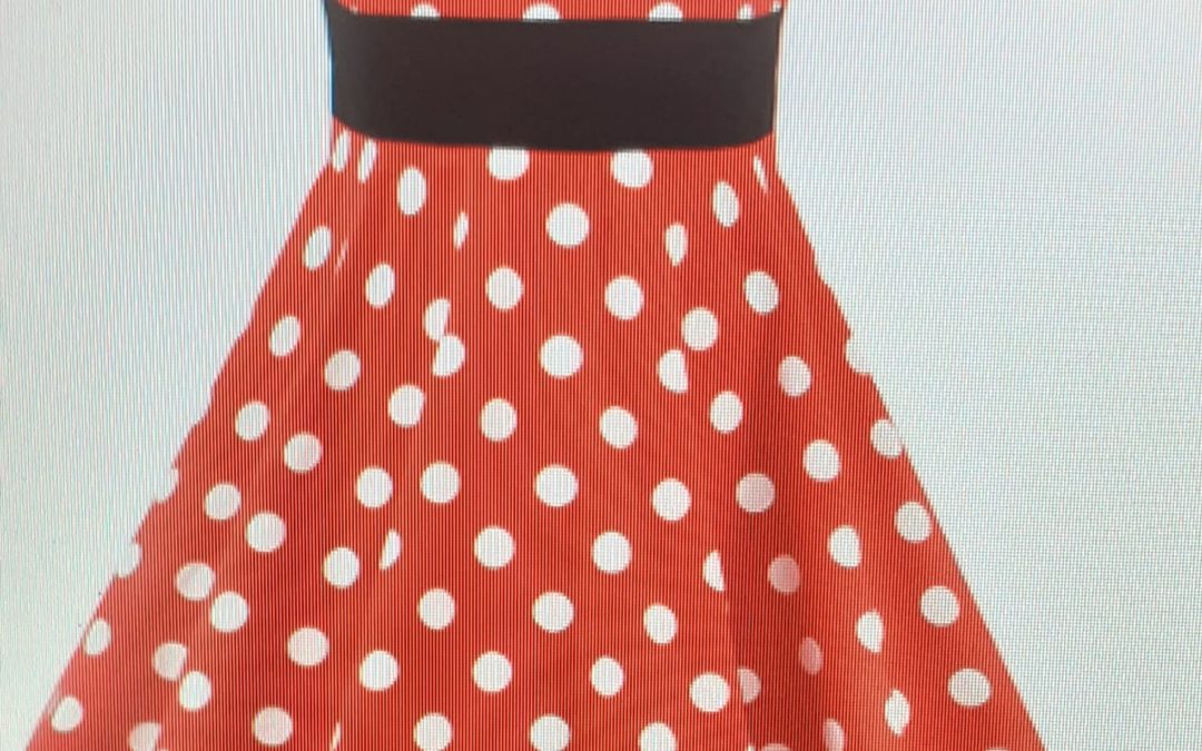 Robe fillette rouge a pois