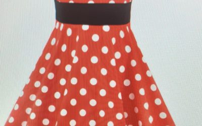 Robe fillette rouge a pois