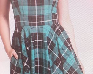 Robe tartan verte