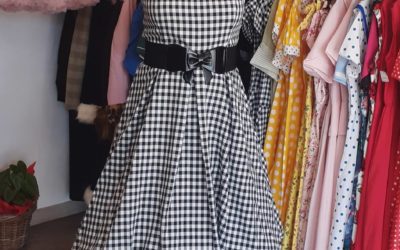 ROBE VICHY NOIR ET BLANCHE